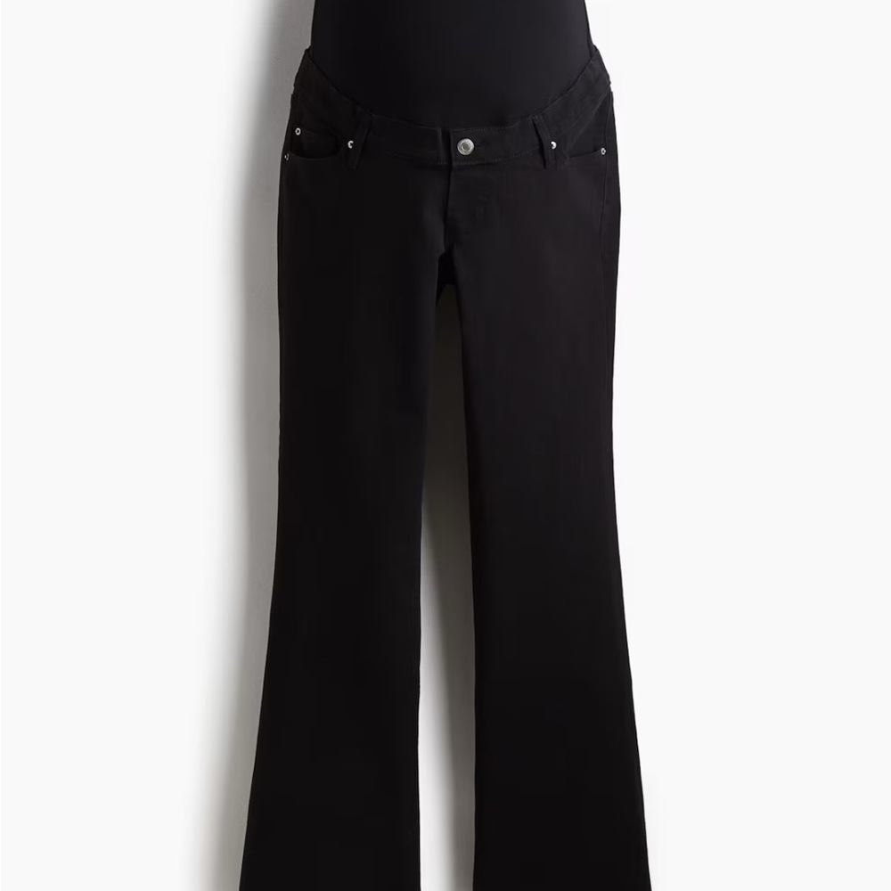 H&M MAMA Maternity Black Flare Denim
